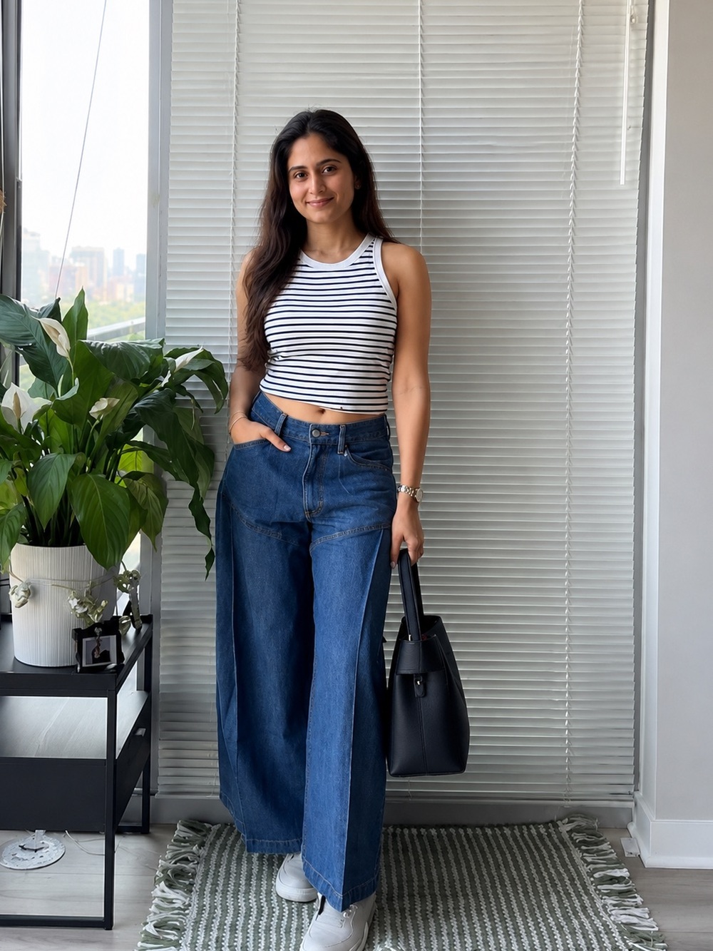 Anthropologie Pilcro Seamed Flounce high rise wide leg jeans - Picture 8 of 12